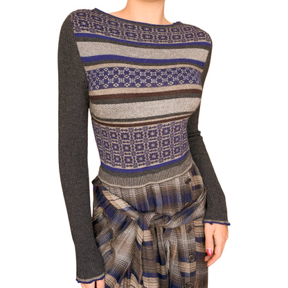 Antonio Marras 2015 trompe l'oeil maxi dress - documented