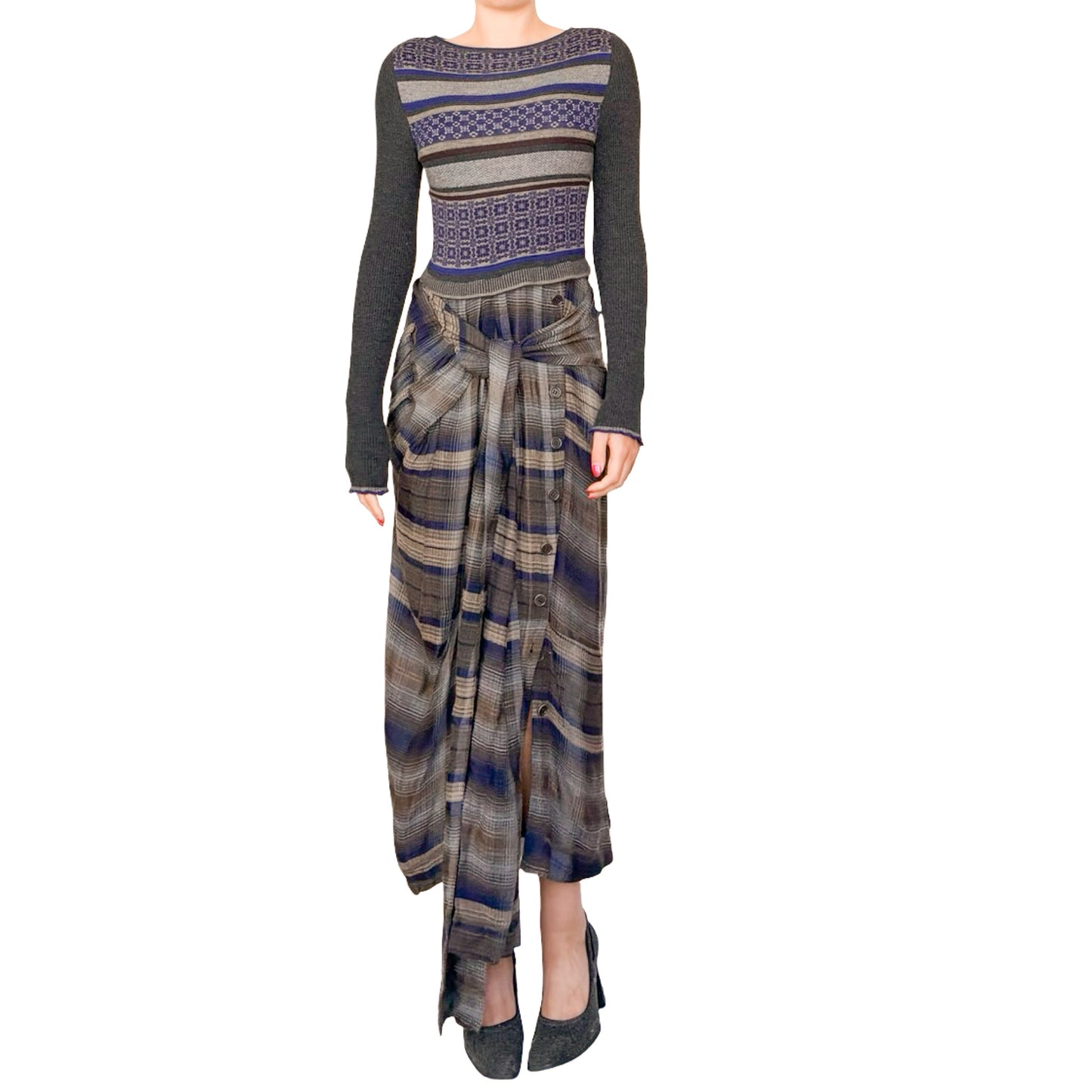 Antonio Marras 2015 trompe l'oeil maxi dress - documented