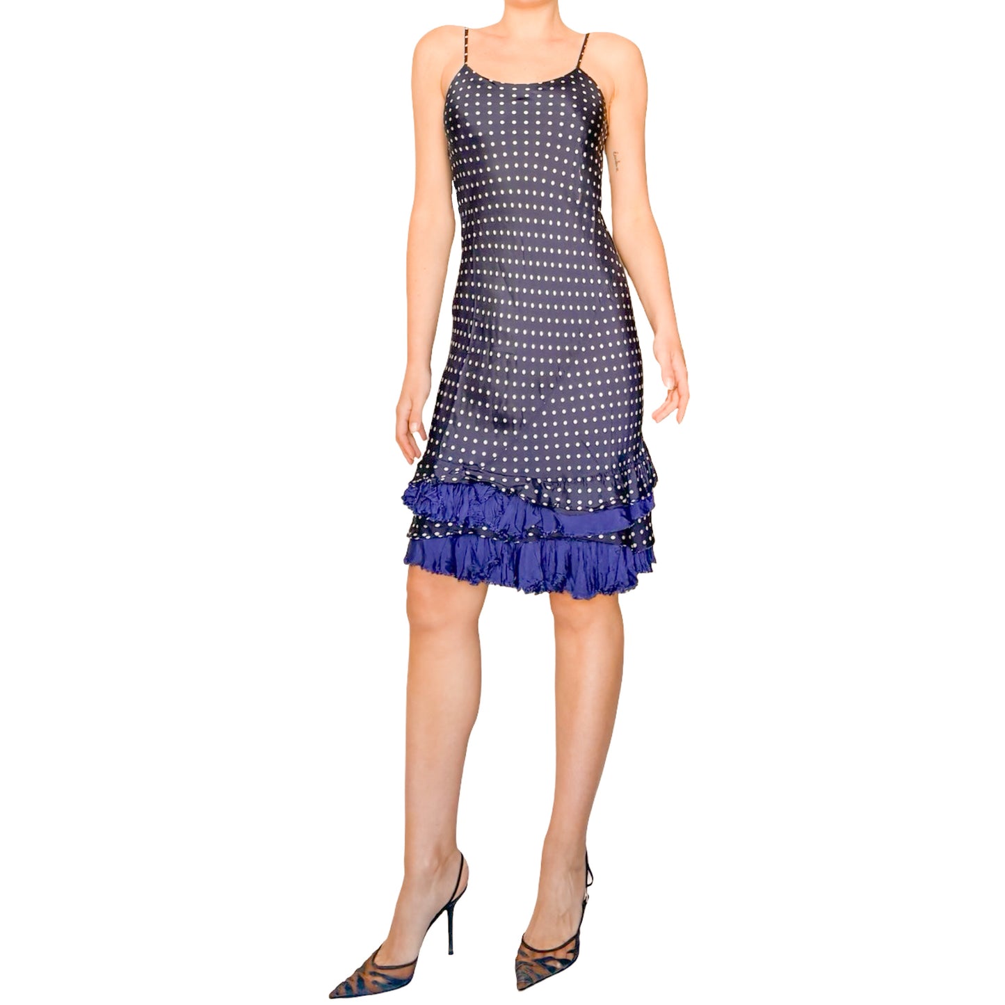 Comme des Garçons VTG Polka Dot Satin Slip Dress