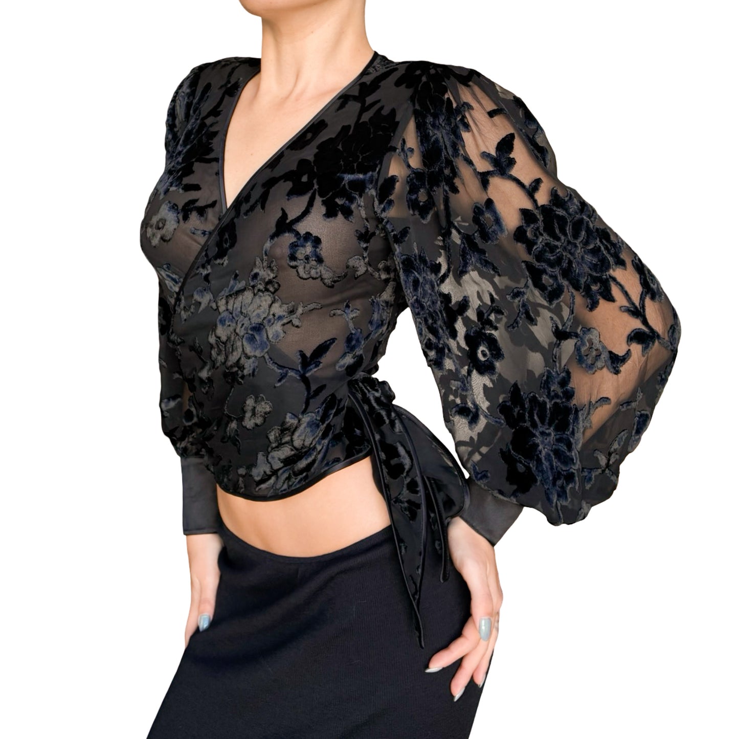 Emanuel Ungaro 1997  Silk wrapped shirt - runway