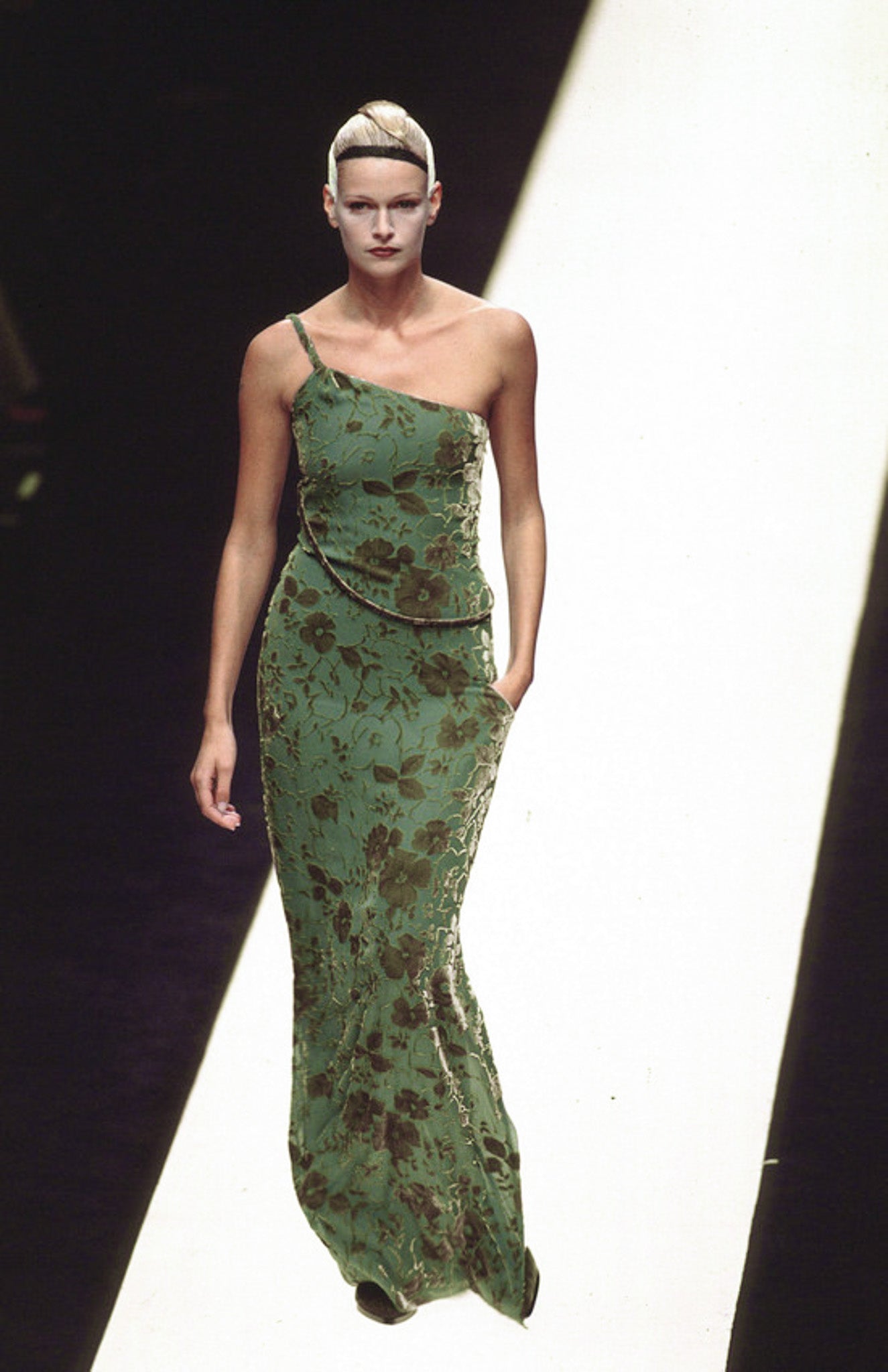 Emporio Armani 1998 emerald gown - runway