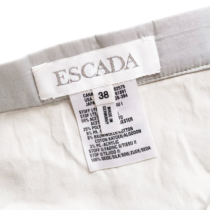 Escada 1999 silver metallic embroidered skirt - runway