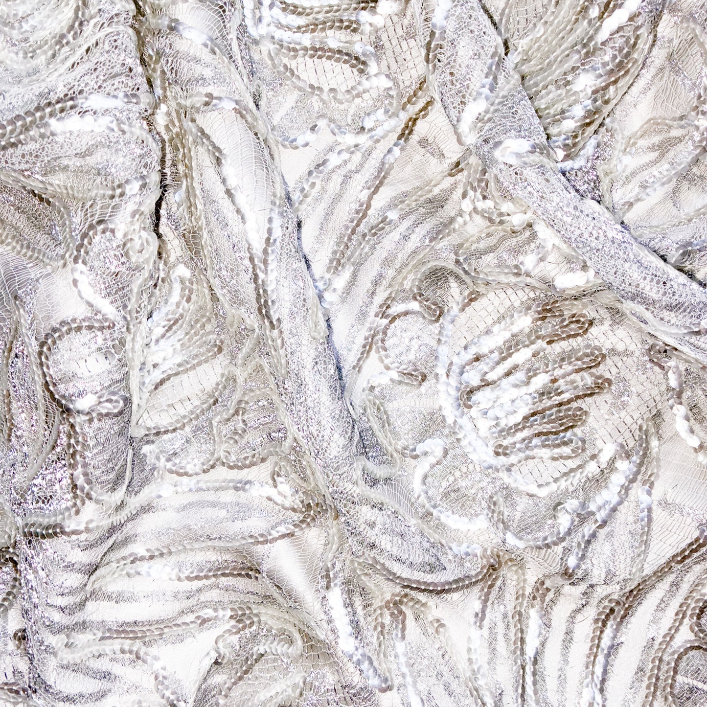 Escada 1999 silver metallic embroidered skirt - runway