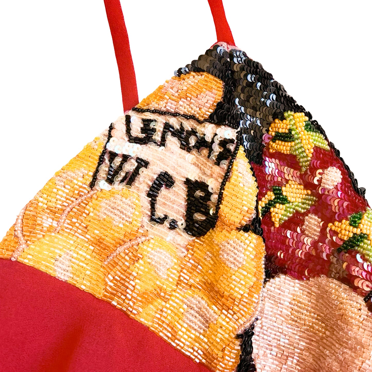 Iceberg 1992 iconic "Tomato no Tablets" beaded dress