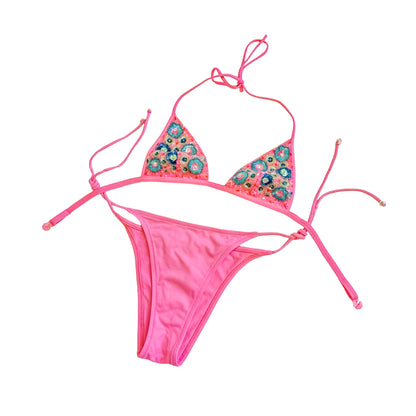 La Perla Embellished Halter Bra Top