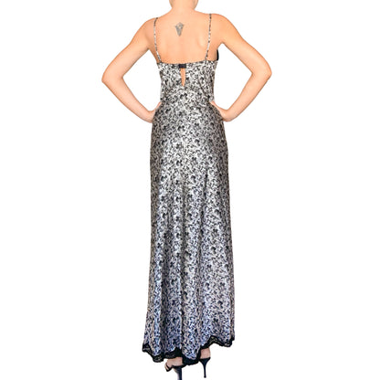 Lolita Lempicka 1999 silver silk gown - runway