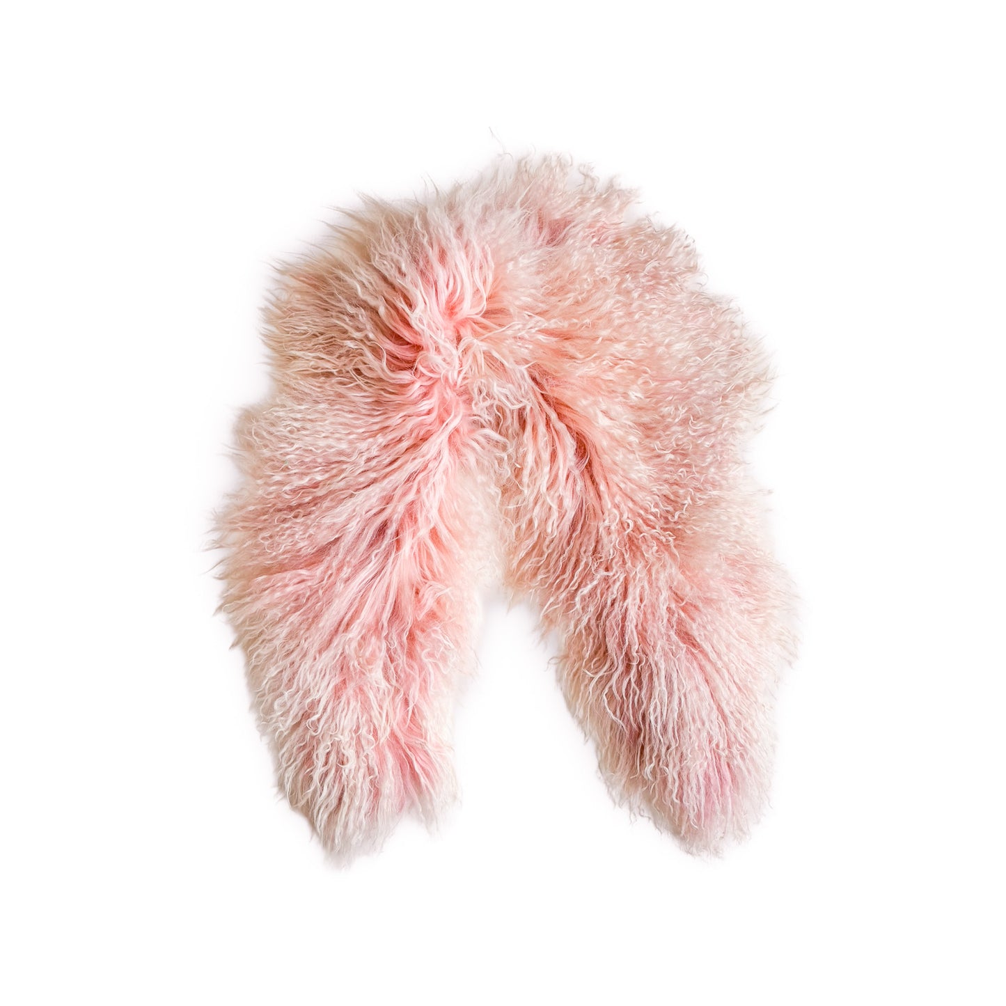 Vintage Mongolian pink collar scarf