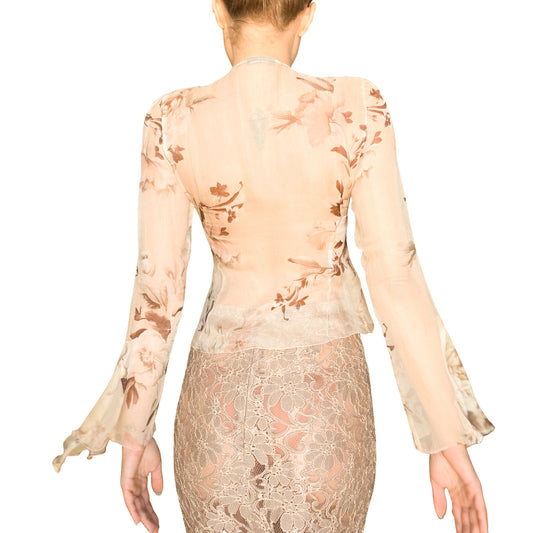 Nicoletta Ruggiero 90s silk button-up shirt