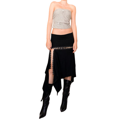 Plein Sud 2003 hooked-up wool skirt - documented