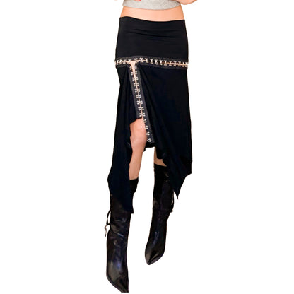 Plein Sud 2003 hooked-up wool skirt - documented