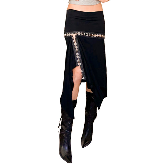 Plein Sud 2003 hooked-up wool skirt - documented