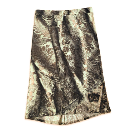 Roberto Cavalli 2001 wool brocade piercing skirt - Documented