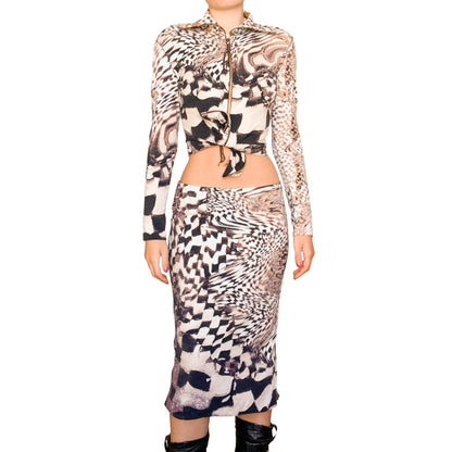 Roberto Cavalli 2003 Checkerboard Set - Runway