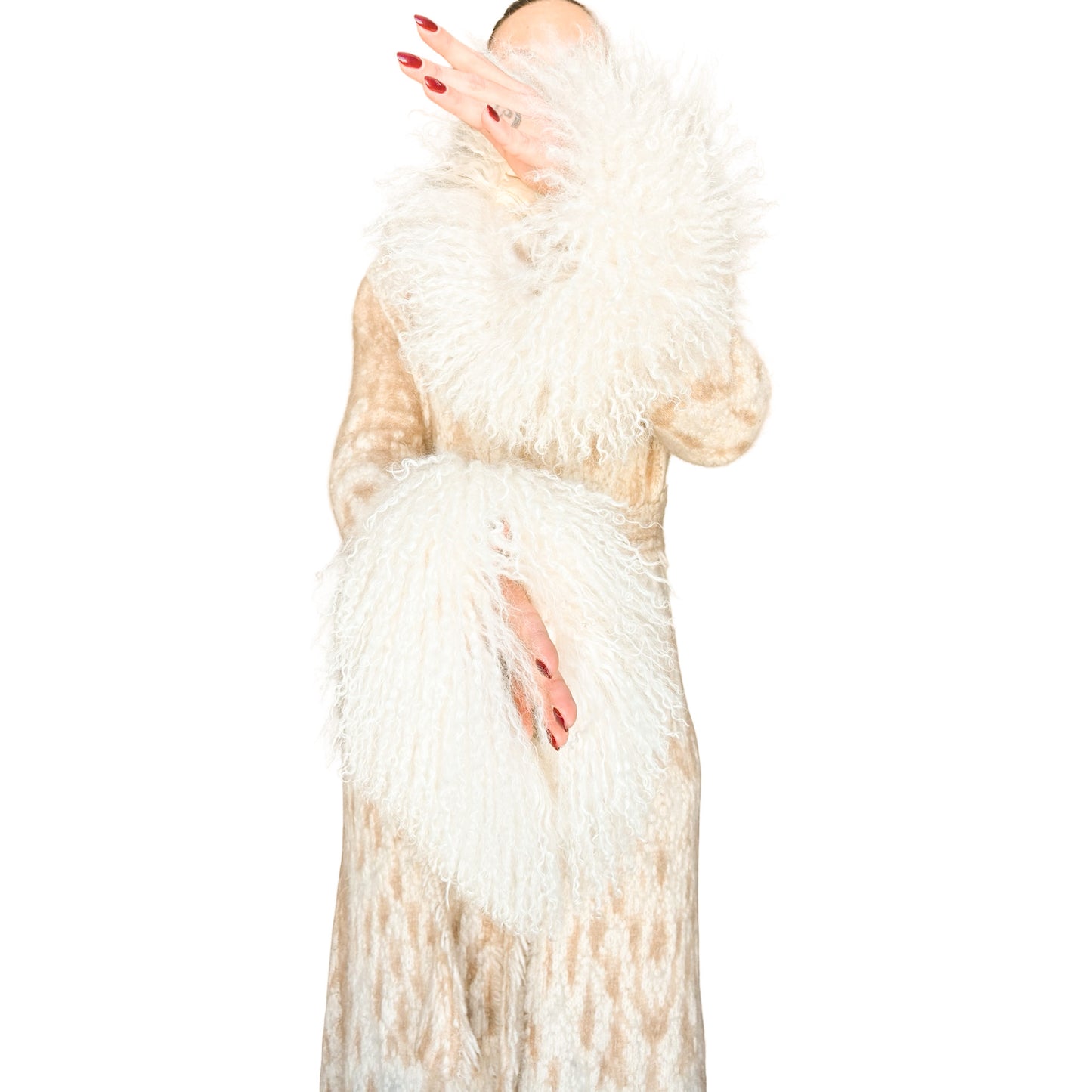 Roberto Cavalli 2002 wool & Mongolian fur coat