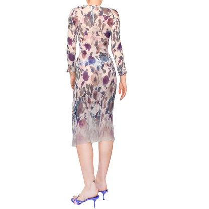 Ermanno Scervino VTG Watercolor Floral Silk Dress