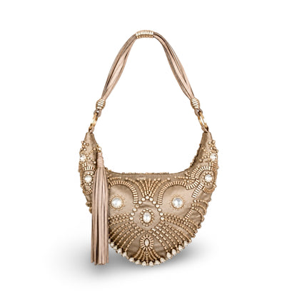 Cesare Paciotti 2005 Crescent Beaded Bag - Documented