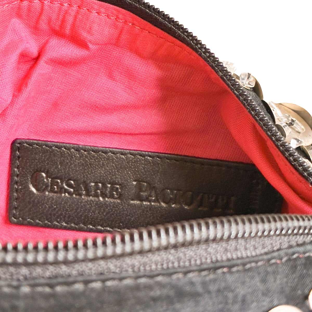 Cesare Paciotti 2005 Dark Croissant Embellished Bag