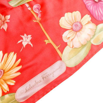 Salvatore Ferragamo VTG "Botanical" silk wrapped top - documented