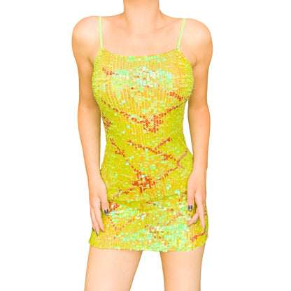 Italian 2000's disco sequined mini dress