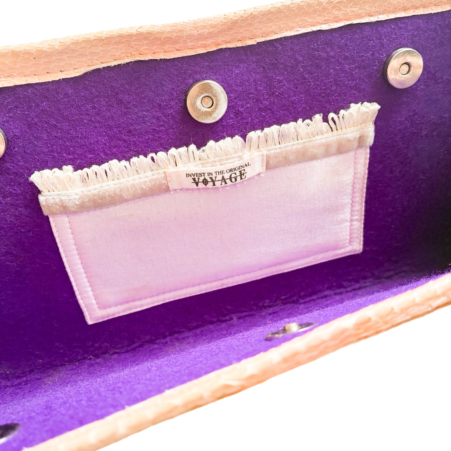 Invest in the Original Voyage 90's Python Clutch