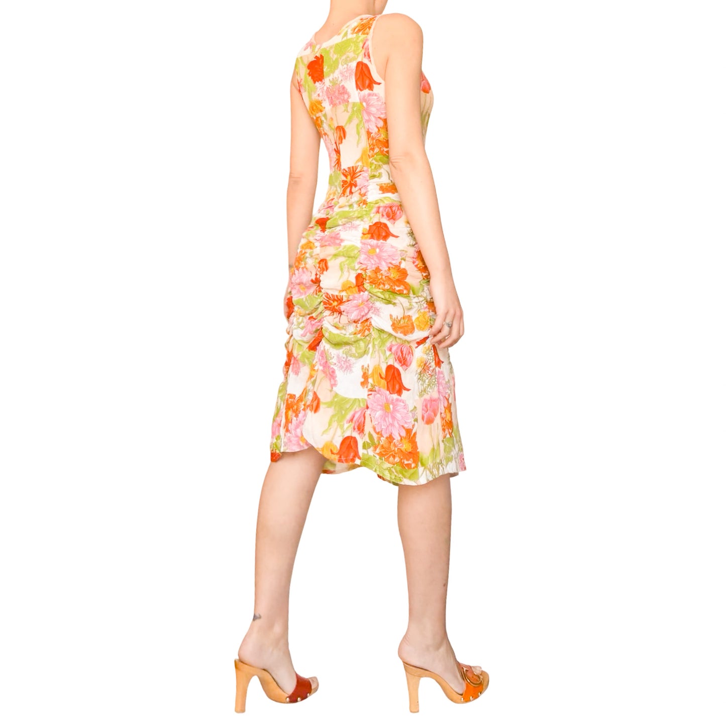 Kenzo 1999 Gathered Floral Dress - runway