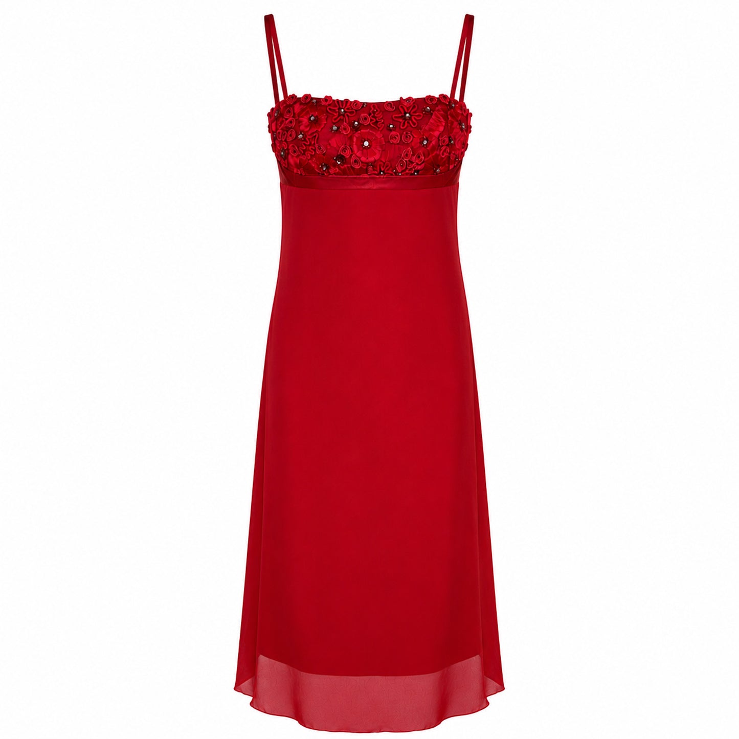 Max Mara 90's silk embroidered dress
