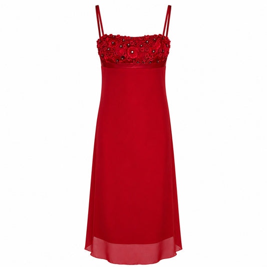 Max Mara 90's silk embroidered dress