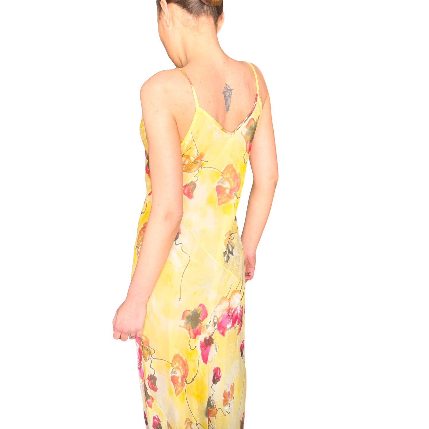 Italian 2000s Romantic Silk Maxi Dress