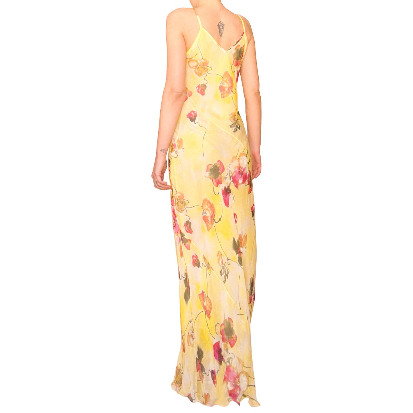 Italian 2000s Romantic Silk Maxi Dress