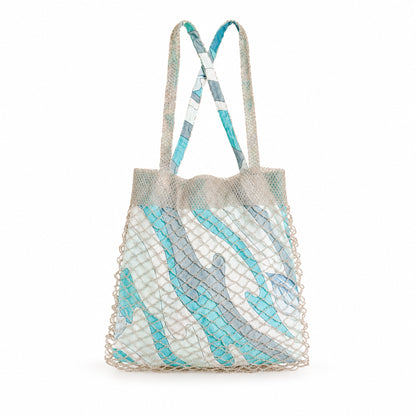 French VTG beaded ocean bag
