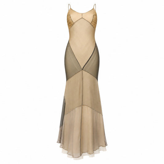 Plein Sud  1999 Silk Bias Cut Dune Dress - documented