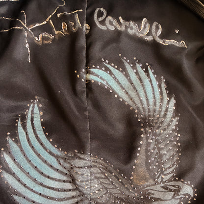 Roberto Cavalli 2003 Black Leather Biker Blazer
