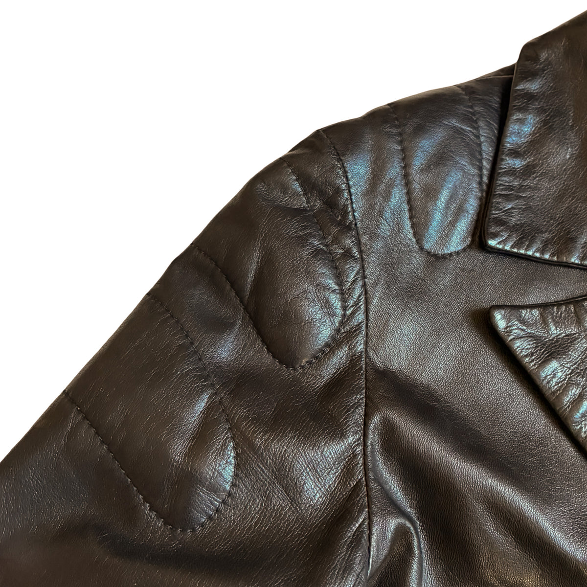 Roberto Cavalli 2003 Black Leather Biker Blazer