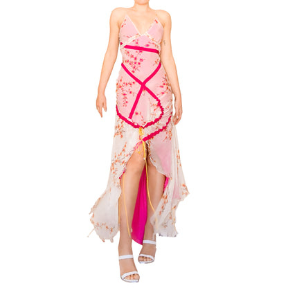 Voyage Spring 2003 bare back silk dress - runway