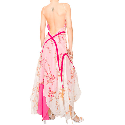 Voyage Spring 2003 bare back silk dress - runway