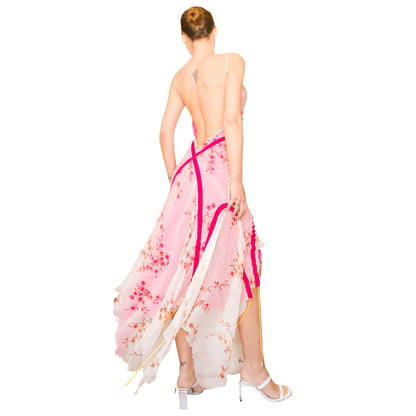 Voyage Spring 2003 bare back silk dress - runway