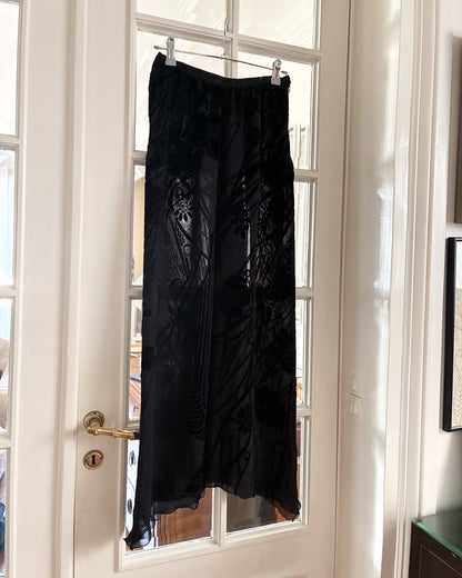 Emanuel Ungaro 1997 Silk Burned Velvet Pants