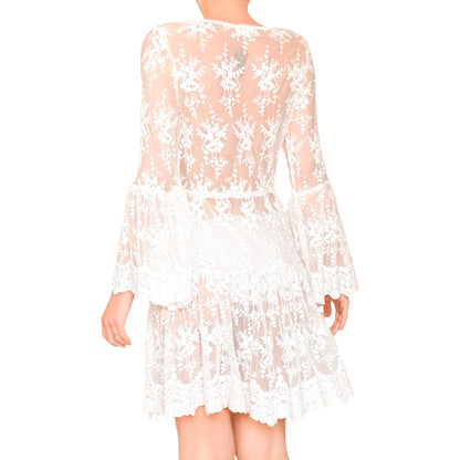 Italian VTG Beaded Lace Bohemian Dress
