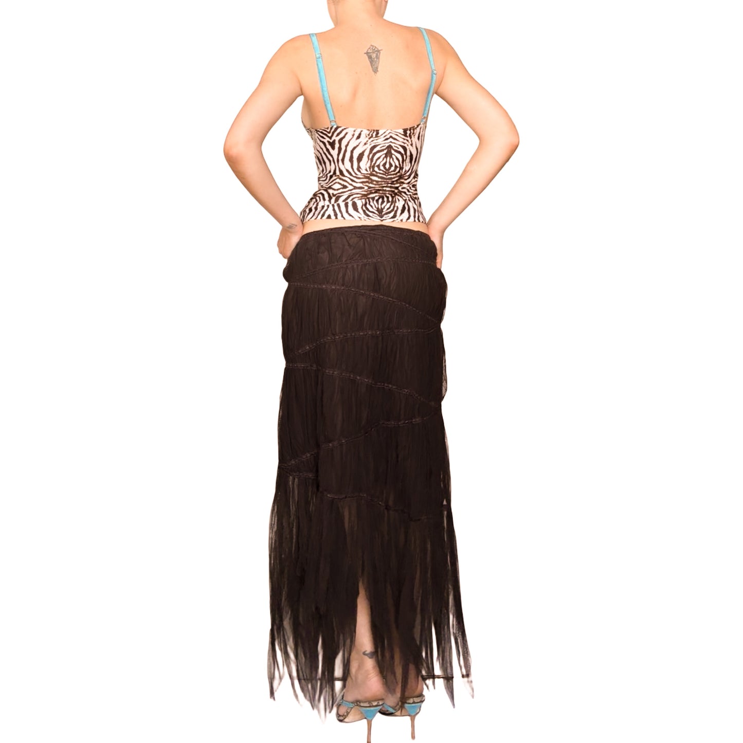 Luxury French designer VTG fairy silk skirt