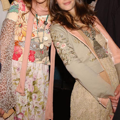 Blumarine 2005 Bohemian Embroidered Silk Blouse - runway