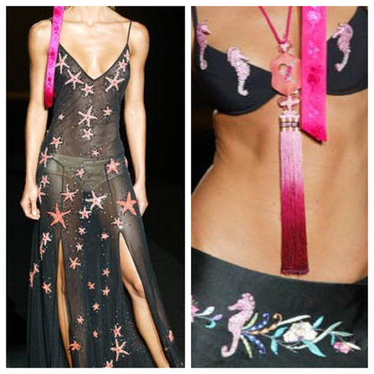 Blumarine 2003 Coral Reef Beaded Tank - Runway & deadstock