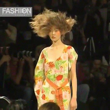 Kenzo 1999 Gathered Floral Dress - runway