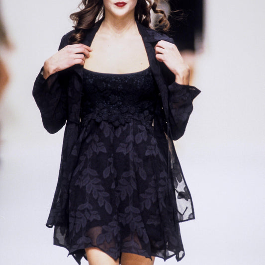 Lolita Lempicka 1995 guipure bustier dress - runway