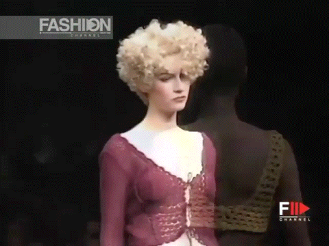 Martine Sitbon 1992 Sculpted Rose Crochet RARE Top - runway