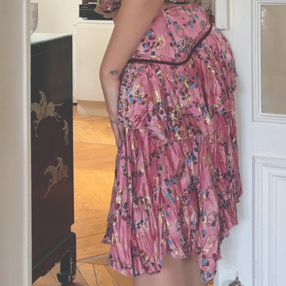 Italian Designer VTG Cherries Flying Skirt