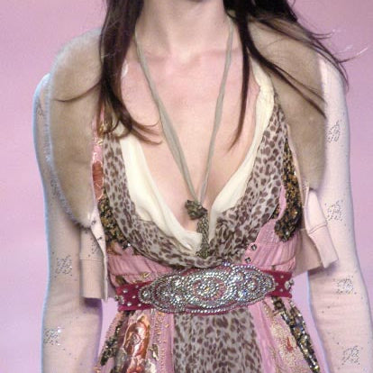 Blumarine 2005 mink & cashmere cardigan - runway