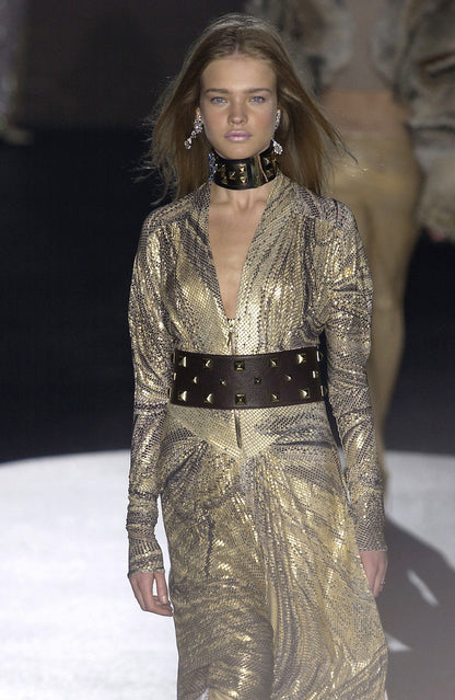 Roberto Cavalli 2003 silk set - runway
