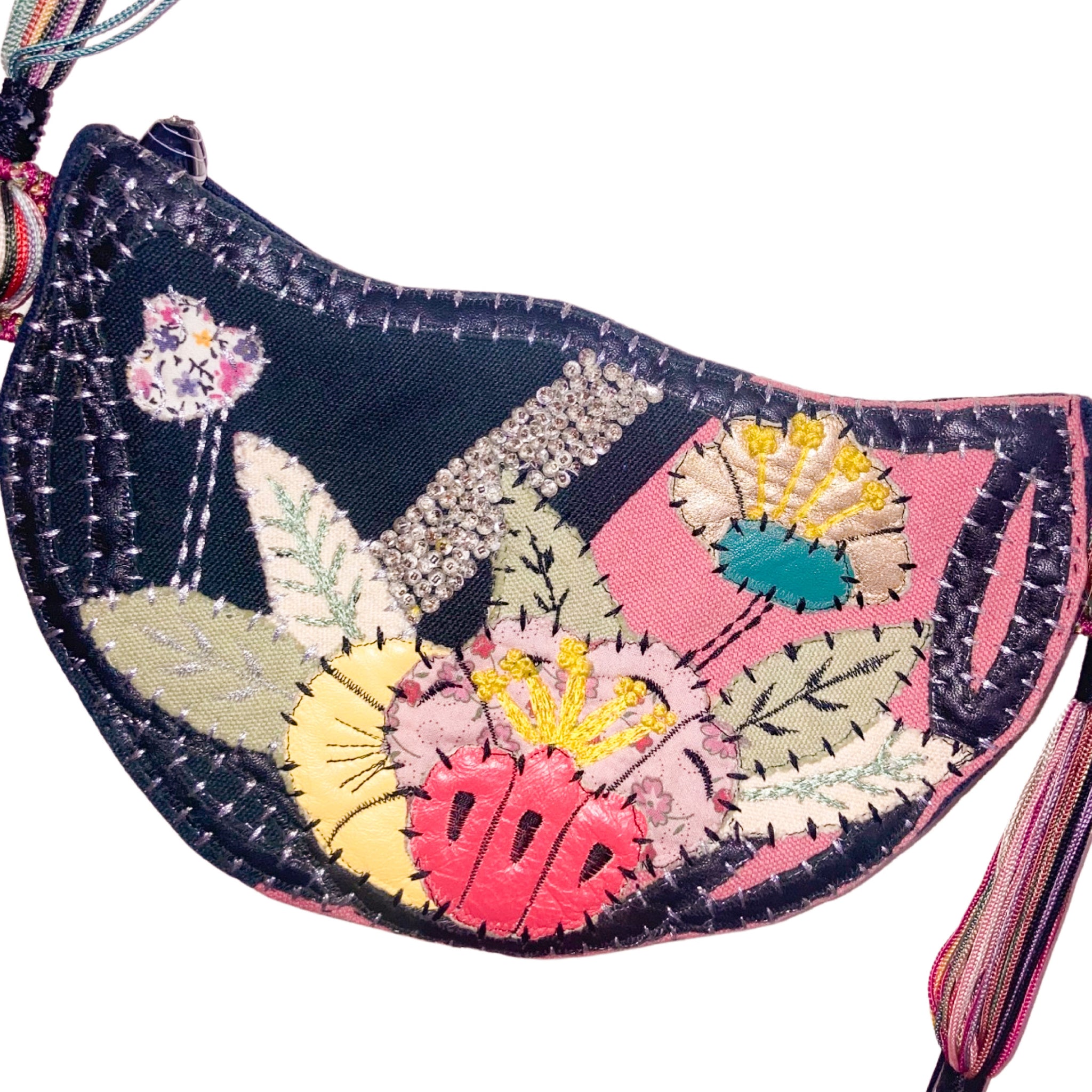 Christian Lacroix 2000's embroidered bag + belt