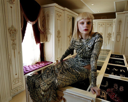 Roberto Cavalli 2003 silk set - runway