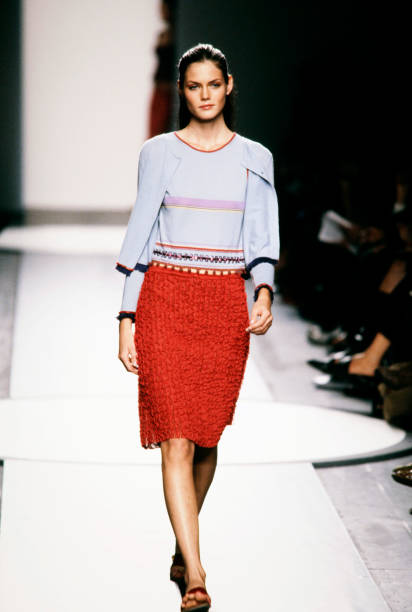 Alberta Ferretti S/S 2000 silk & lace skirt - runway